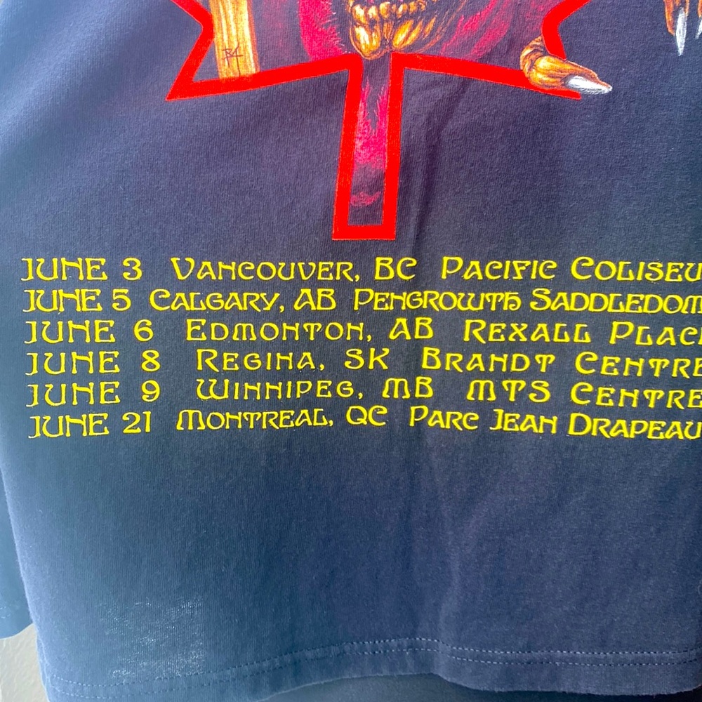 🤘2008 IRON MAIDEN Rare Canadian Tour shirt - Picture 8 of 9